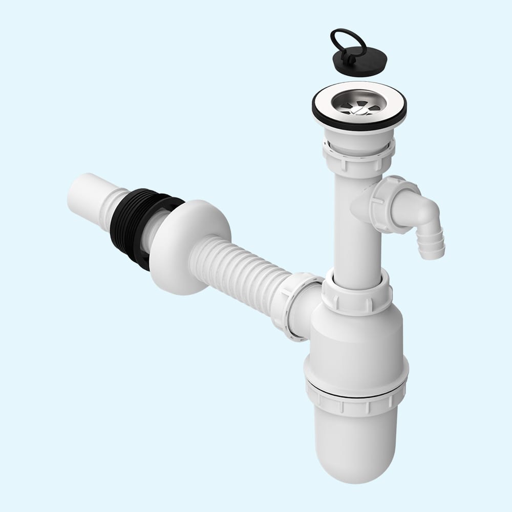 سیفون سینک معمولی ۳۱۸ تک لگنه